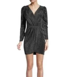 the fashion poet | Dresses | The Fashion Poet Glitter Wrap Dress | Poshmark